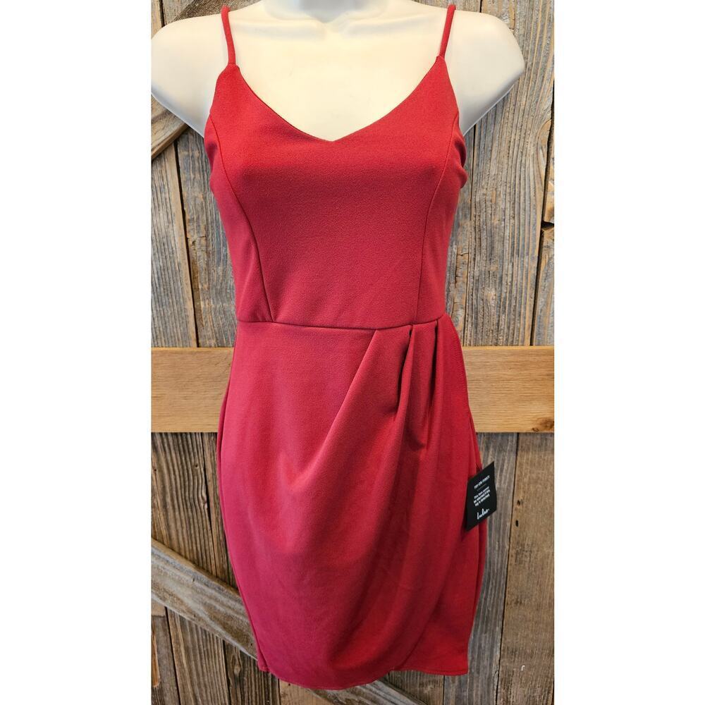 NWT Forever Your Girl Rust Red Bodycon Dress XS formal cocktail wedding flirty